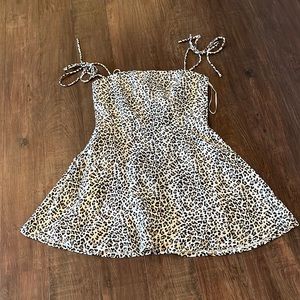 Cliff Leopard Mini Dress Princess Polly